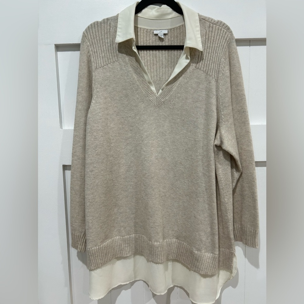 J. Jill Layered V-Neck lightweight sweater 2X